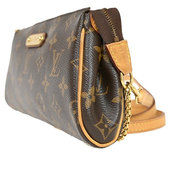 LOUIS VUITTON Eva 2Way Chain Shoulder Bag Monogram Leather Brown M95567 48FA319 - Picture 9 of 16